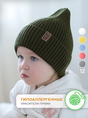 Шапка вязаная хаки