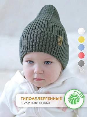 Шапка вязаная серая