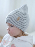 Шапка вязаная серая