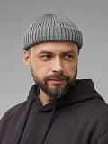 Шапка вязаная серая